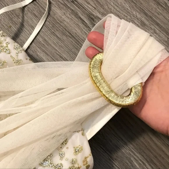 White Satin Prom Maxi Dress - Picture 6 of 10